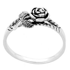 Rose Ring Silber 925 Damen