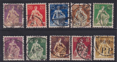 Schweiz 1908 101 110 - mi., 101-110