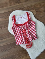 Trachtenmieder Trachtenbluse Rot Weiß Kariert Spieth & Wensky