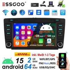 DAB KAM Carplay Android15 Autoradio Für Skoda Octavia Yeti Superb Rapid Roomster