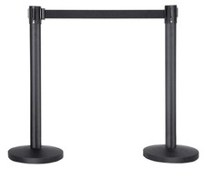 2 Absperrpfosten 2 m schwarz