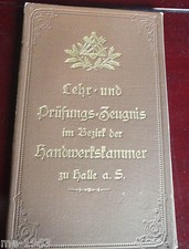 original  alter Gesellenbrief  Zeugnis  1907 Halle  Saale  als  BÄCKER