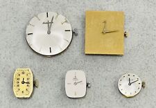 5 Uhrwerk Konvolut, Handaufzug, Ersatzteile,Werke