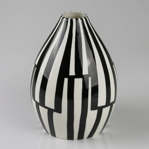 Keramikvase schwarz weiß - keramikvase,, schwarz-weiß