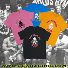 BODYBUILDING T Shirt Bearzerks Gym Oldschool Retro Muscle Golds Gym 80s Style