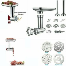 Metall Fleischwolf Meat Grinder Stuffer Chopper Kit für KitchenAid Standmixer BE