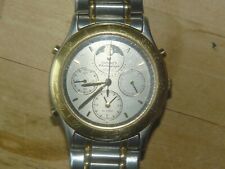 SEIKO MONDPHASE ALARM CHRONOGRAPH 7T36-6A30 HERREN UHR/bicolor