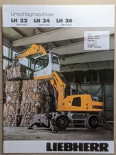 Liebherr LH 22 LH 24 LH 26 Umschlagmaschinen Umschlag Bagger Prospekt 