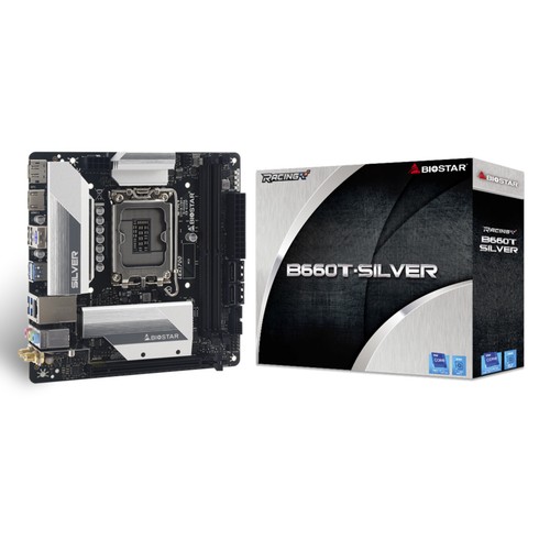 Biostar b660t silver mainboard - b660t-silver,