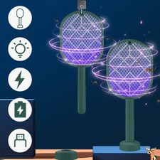 Elektrische Fliegenklatsche extra stark 2700V 2 in 1 USB Mücken wiederaufladbar