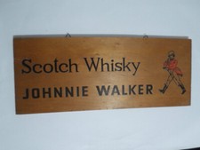 Johnny Walker Scotch Whisky Holzschild Rarität Vintage 60er J.