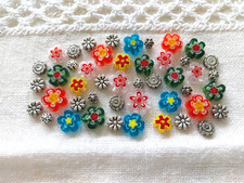 Mix Perlen Glas  Metall , Millefiori