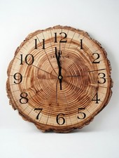 Rustikale Wanduhr Baumoptik Ø
