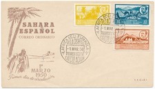 Mischfrankatur auf Ersttagsbrief aus Villa Cisneros