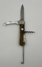 Selten Taschenmesser Puma Solingen Hirschhorn Jagdmesser Vintage Sammler (k397)