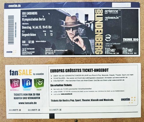 Historische tickets udo - tickets,