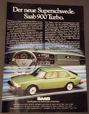 B35. SAAB 900 Turbo Automobil Schweden Werbeanzeige Werbung Reklame 1979
