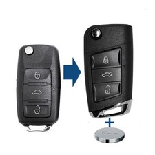 UMBAU Klappschlüssel Funk Fernbedienung für VW Skoda Seat Gehäuse bis BJ 11/2009