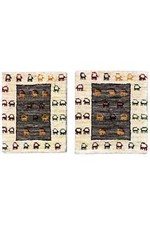 Gabbeh Mini-Teppich 43x37 cm