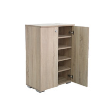 Schuhschrank | Schuhkommode mit 2 Türen | 5 Fächer Schuhablage | Schuhregal Flur