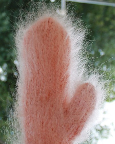Langhaar mohair handschuhe - langhaar,