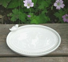 Seifenschale Keramik Vogel Vintage shabby Nostalgie Bad WC Küche Seife Schale  