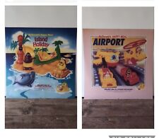 2x Vintage McDonalds Happy Meal Translite Island Holiday UK 1996