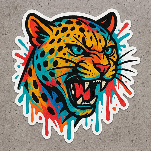 Leopard 9x9 autoaufkleber - leopard,