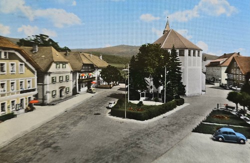 Bodenmais marktplatz 1961 - ak,
