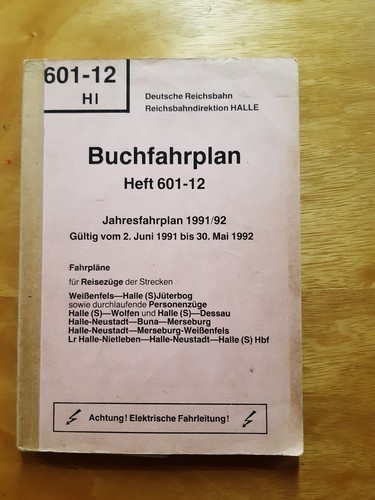 601 buchfahrplan halle - dr,