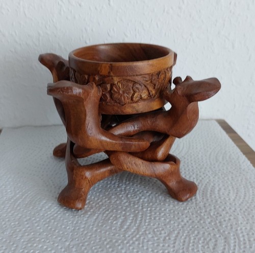 Afrikanische holzschale mit - afrikanische,
