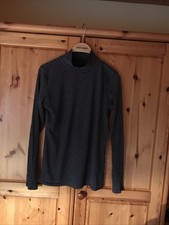 Opus Shirt Langarm Pullover Gr. 40 schwarz weiß 
