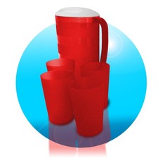 Kunststoff Karaffe mit Deckel