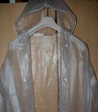 TOP Zustand Dicke PVC Regenmantel + Kapuze Reitmantel Regen Mantel Jacke 54L-XL