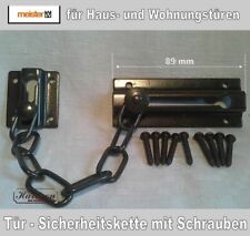 Türkette, Türsicherung, Einbruchschutz, Sicherungskette, Türsperre, brüniert