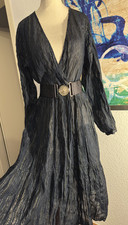 stella nova kleid partykleid Gr 38 dunkel blau mit lurex Gr. 38