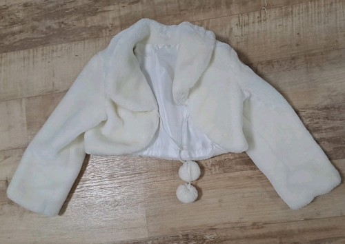 Weisse plüschjacke bolero - weisse, plüschjacke,