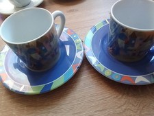 Kahla Porzellan Espresso Tassen Set 2 Tassen 2 Unterteller Sehr guter Zustand 