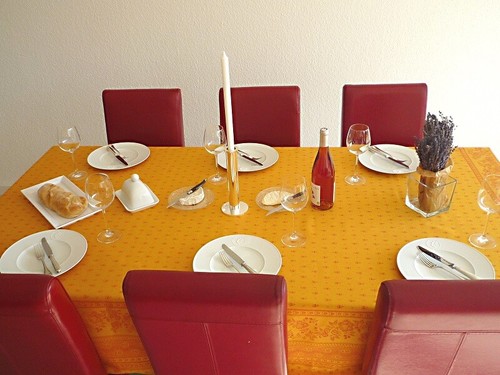 Tischdecke jacquard 160x200 - jacquard,