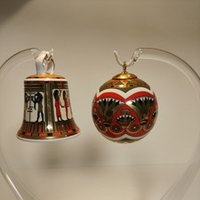 Höchst Porzellan Kugel Und Glocke Weihnachten 2003 TOP!