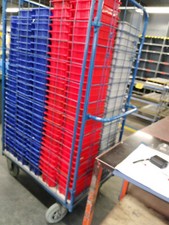 Drehstapelbehälter PP L300xB200xH150mm rot,blau,grau Stapelbehälter Lagerkisten