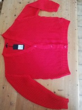 Strickjacke Cardigan rot Gr
