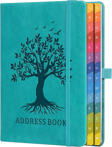 Adressbuch mit farbenfrohen