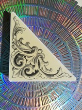 Großer La Blanche Eck Stempel Silikonstempel Ecke Rahmen Borte Stamping 1