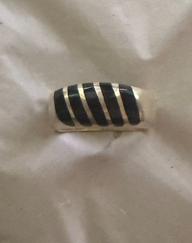 Vintage 925 silber onyx bar - silber,