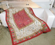 BASSETTI Plaid 135x190 OPLONTIS V8 rot beige Decke Kuscheldecke TAGESDECKE NEU