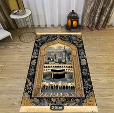 ? Luxuriöser Gebetsteppich mit Fransen ? Rutschfest & Waschbar | Islamic...