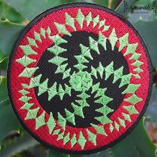 AUFNÄHER PATCH goa psy hippie elfen om Spiral mandala 1