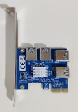 PCI-E PCIe GPU-Mining Riser Karte, Adapter, x1 zu 4 mal x1 über USB 3.0