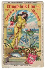 AK Litho - Werbung - Pflug Fabrik Ulm - Gebrüder Eberhardt - 1915